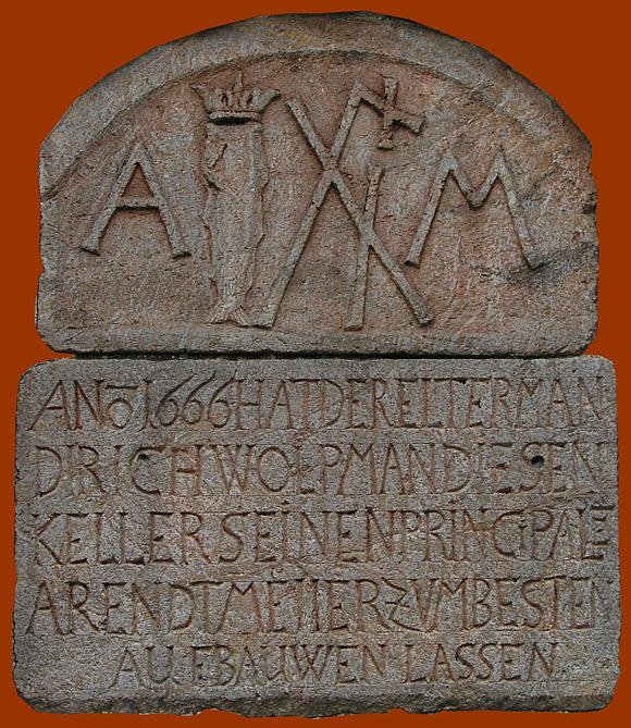 den orginale stentavlen fra 1666